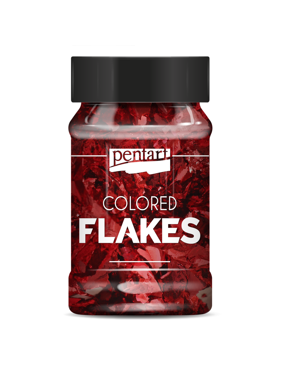 Colored foil flakes min. 1 g, red - Pentart