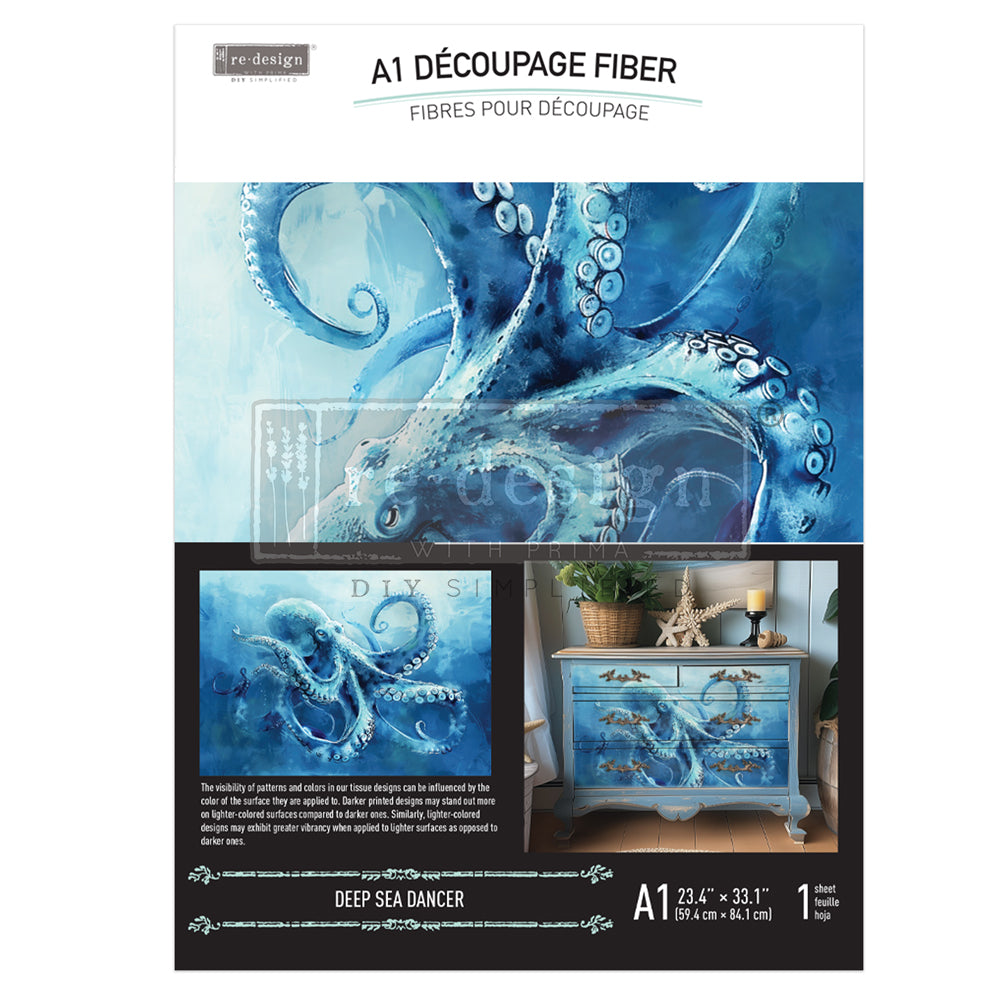 DEEP SEA DANCER – 1 SHEET, A1 SIZE - A1 Decoupage Fiber -(LIMITED EDITION)