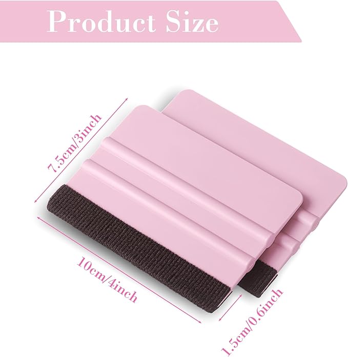 Pink Felt Edge Scraper Squeegee