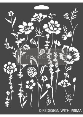 Meadow Bloom - 3D DECOR STENCILS® – 1 PC, SHEET SIZE 9″X12″ - Limited Release