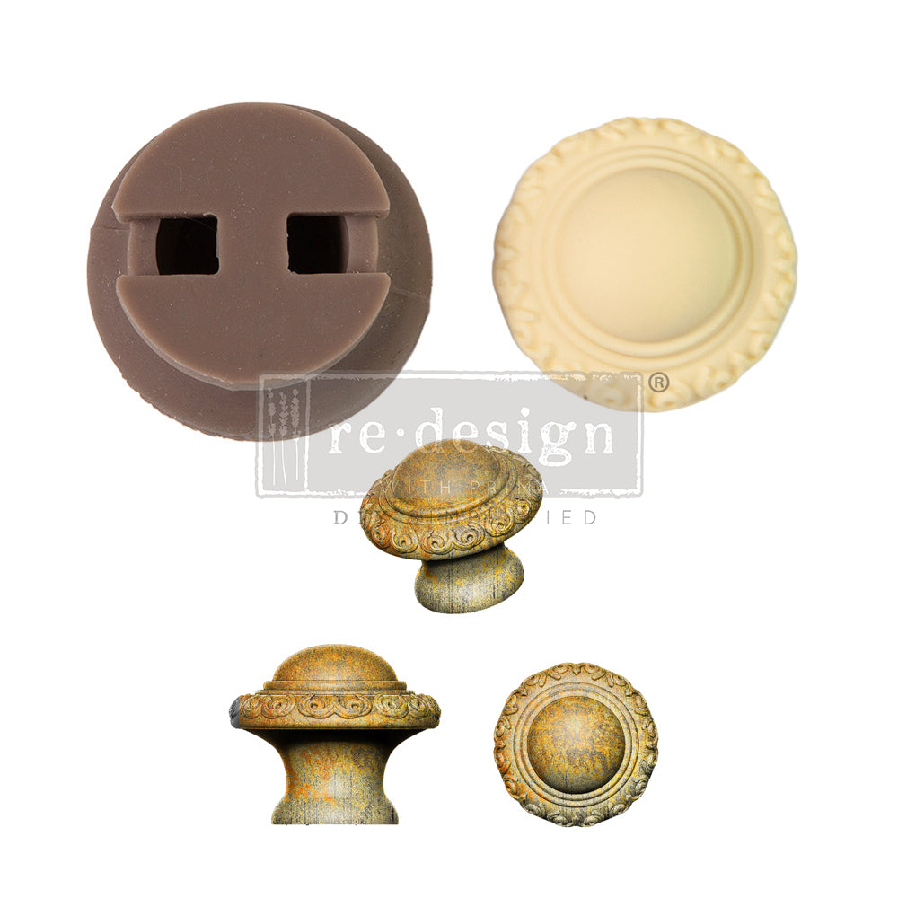 LUXE ORNATE – CECE KNOB MOULD – 1 KNOB SET, INCLUDES HARDWARE