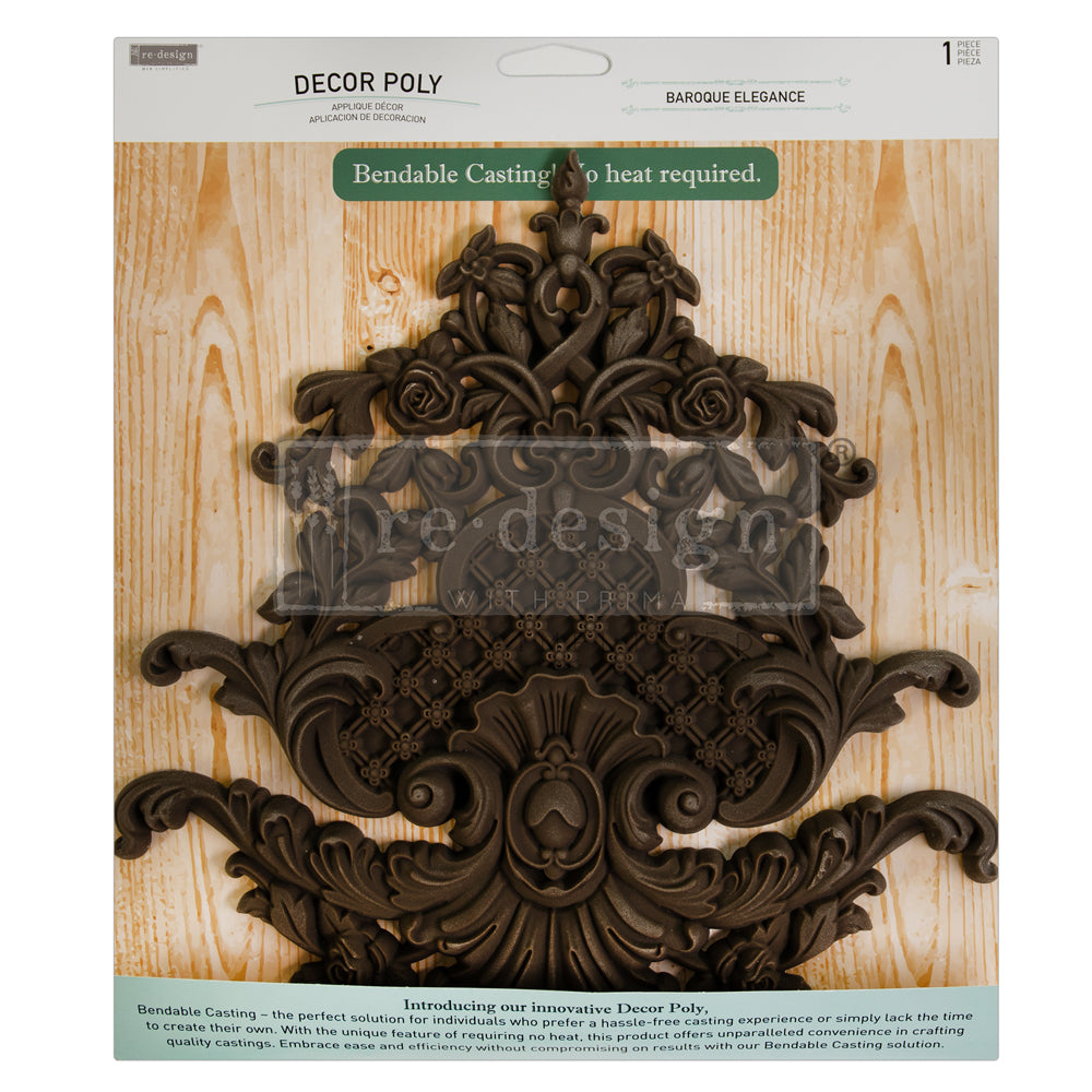 BAROQUE ELEGANCE – 10″X9.89″X0.49″ - POLY DECOR