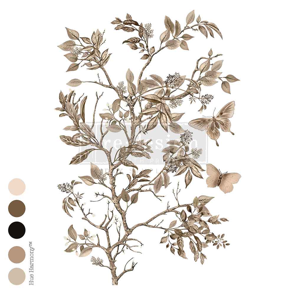 Decor Transfers® – Branch Harmony – total sheet size 24″x35″, cut into 4 sheets