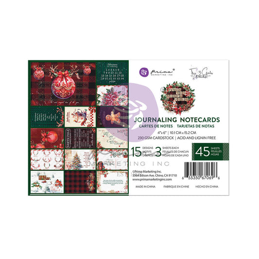 FROM THE NORTH POLE COLLECTION 4X6 JOURNALING CARDS – 45 SHEETS – 15 DESIGNS X 3 SHEETS EACH