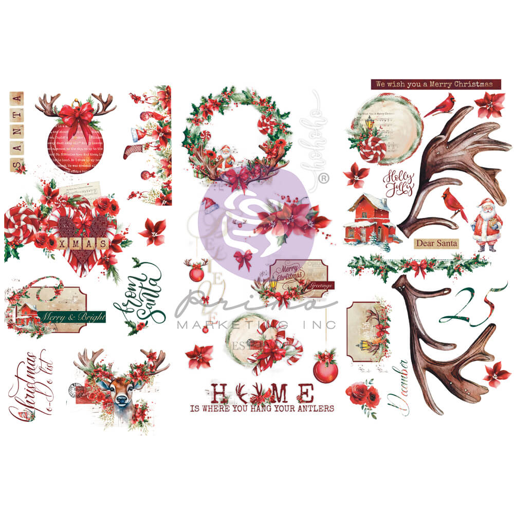 FROM THE NORTH POLE COLLECTION TRANSFERS – 3 SHEETS, 6″X12″