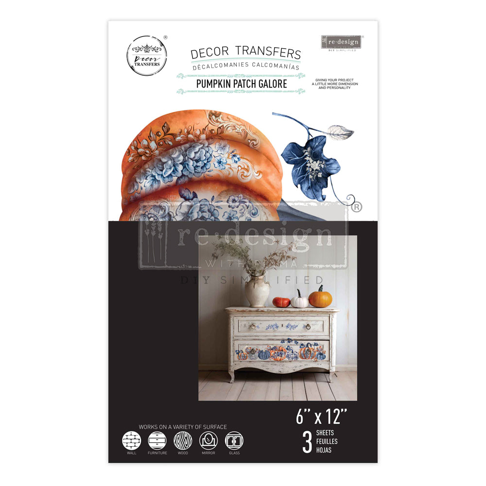 SMALL TRANSFERS – PUMPKIN PATCH GALORE – 3 SHEETS, 6″X12″