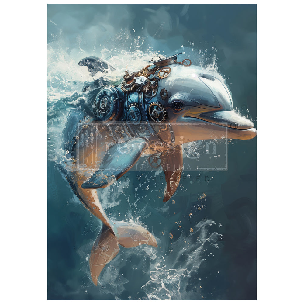 Gear Fin - A1 Decoupage Fiber Paper
