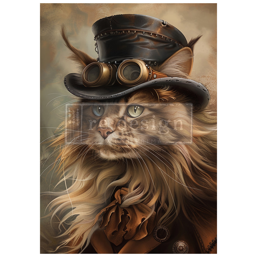 Steam Meow - A1 Decoupage Fiber Paper