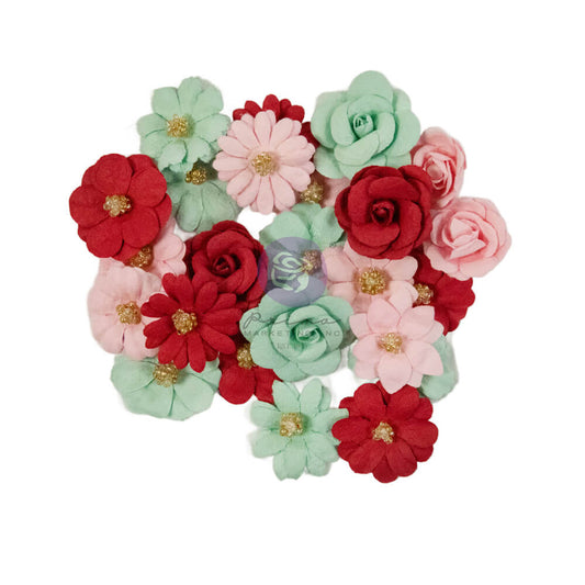 25 & PEPPERMINT COLLECTION FLOWERS – SPARKLING – 24 PCS