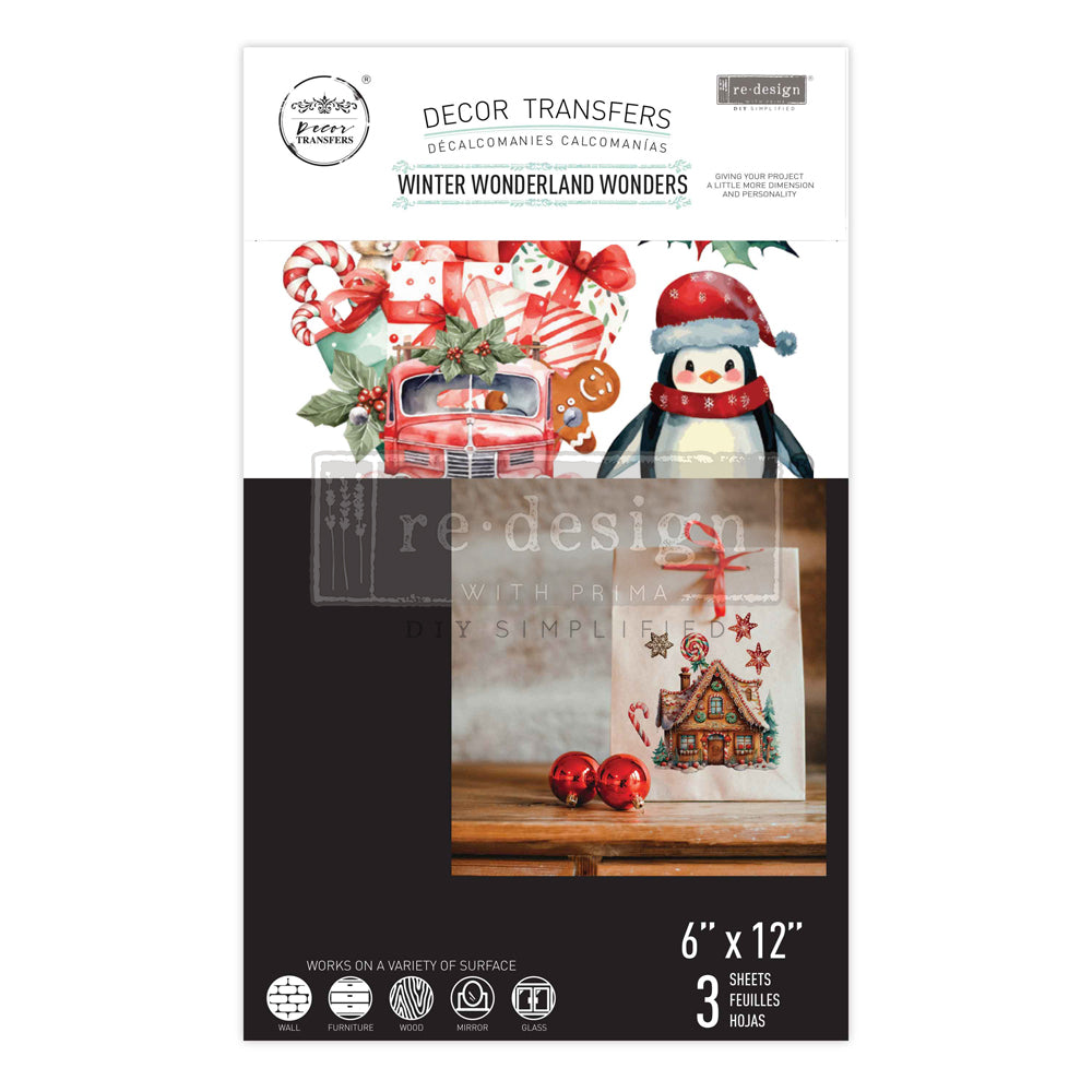 SMALL TRANSFERS – WINTER WONDERLAND WONDERS – 3 SHEETS, 6″X12″