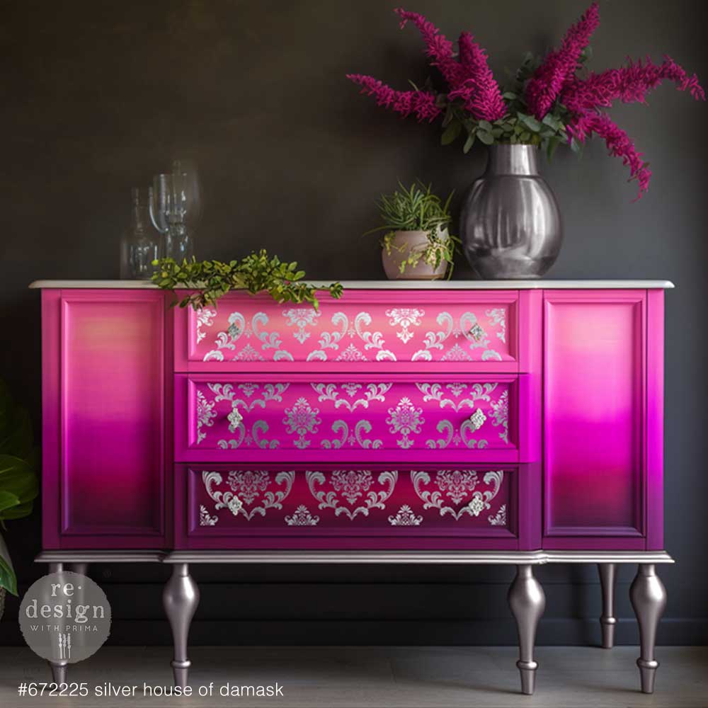 Decor Foil Transfers® Kacha - Silver House of Damask