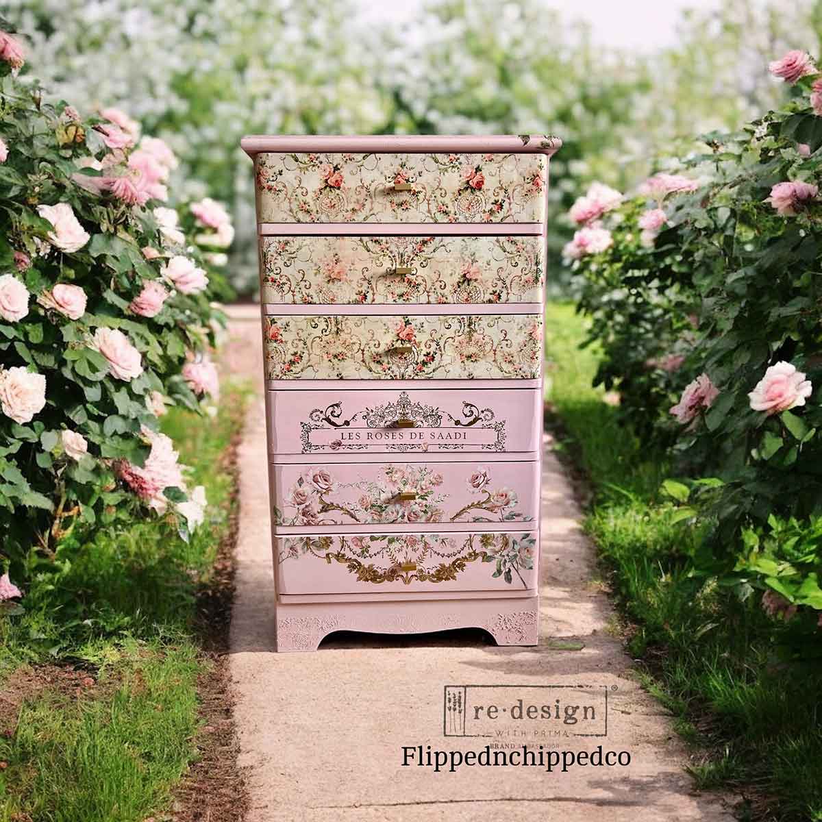 Double Delight Decoupage Fiber Paper Set - Blushing Bloom