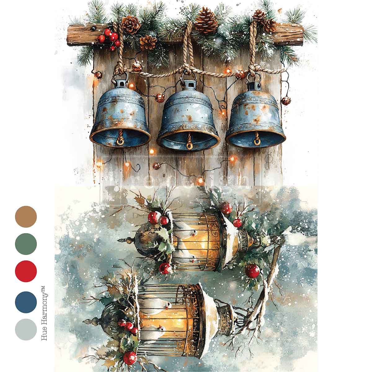 A4 Decoupage – Twilight Nesting – 1 sheet, 8.27″x11.69″