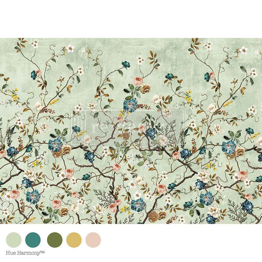 A1 Decoupage Fiber – Blossom Perch – 1 sheet, 23.4″x33.1″