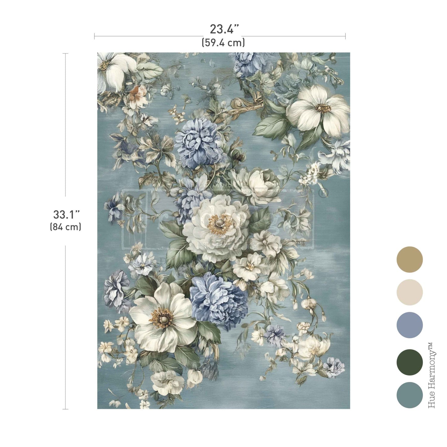 A1 Decoupage Fiber – Tender Tones – 1 sheet, 23.4″x33.1″ - Limited Edition