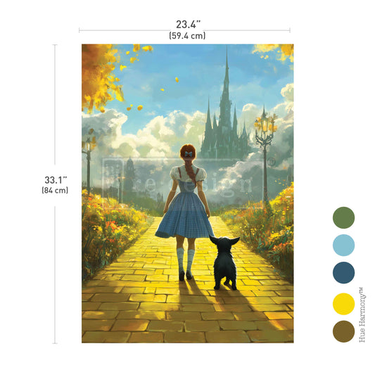 A1 Decoupage Fiber - Paws & Bows - 1 sheet, 23.4"x33.1"