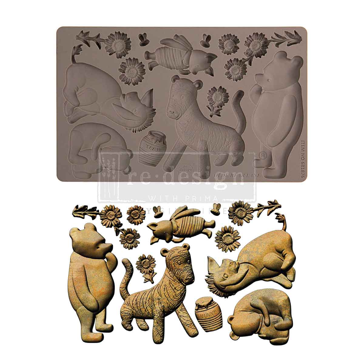 Decor Moulds® – Olde Bear Lane – 1 pc, 5″x8″x8mm