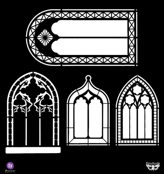 12"X12" Stencils- Windows