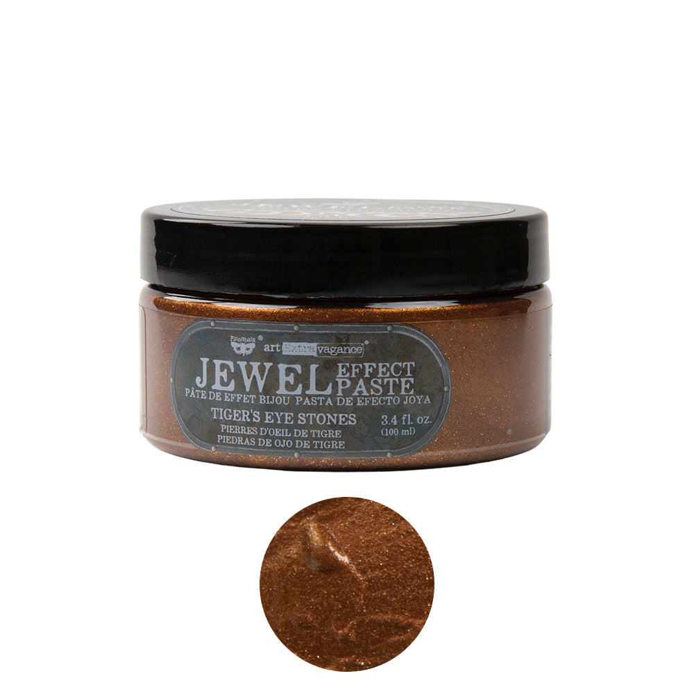Art Extravagance – Jewel Texture Paste – Tiger’s Eye Stones – 1 jar, 3.4 fl oz (100 ml)