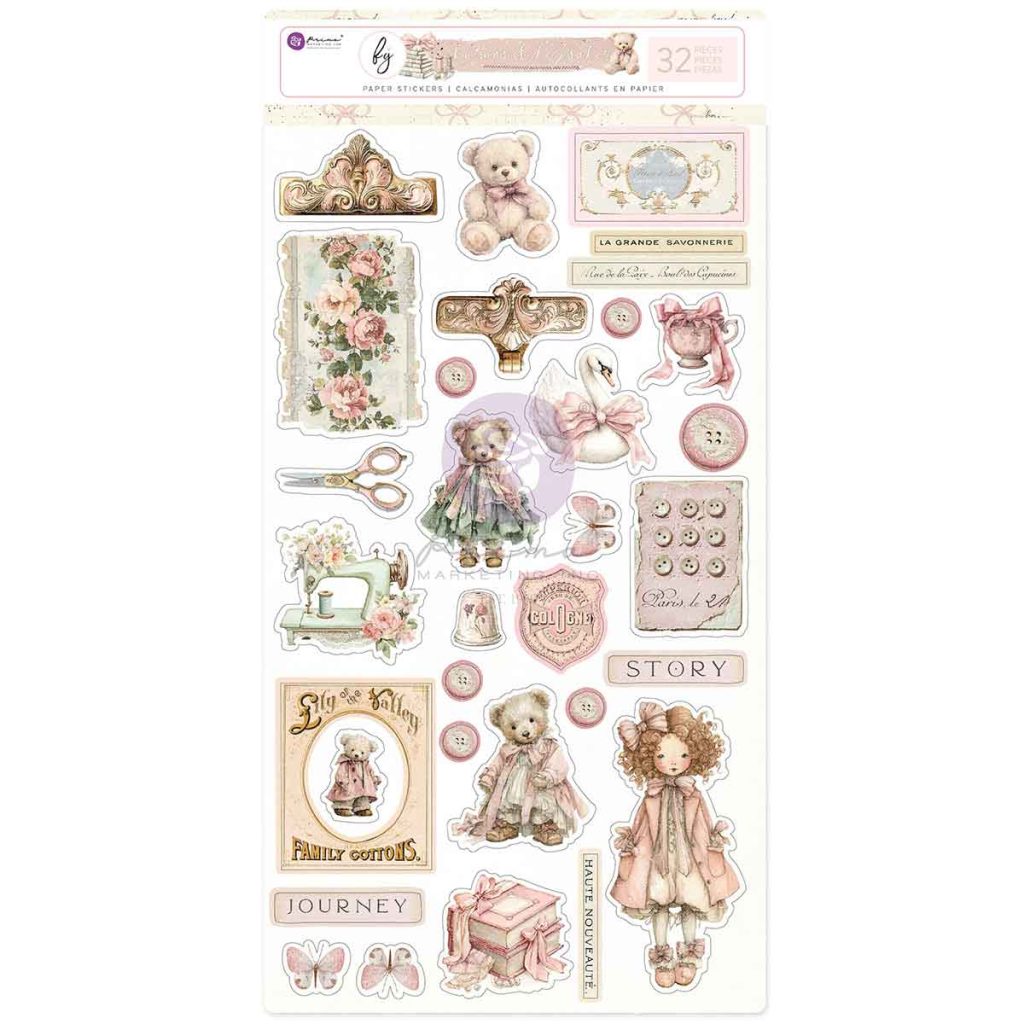 Buttons & Keepsakes Collection Stickers – 32 pcs