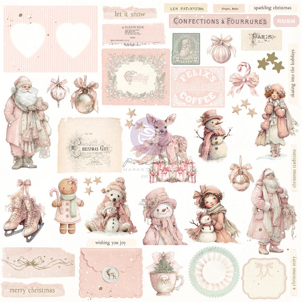 Christmas Blush Collection Ephemera - Frosty Memories