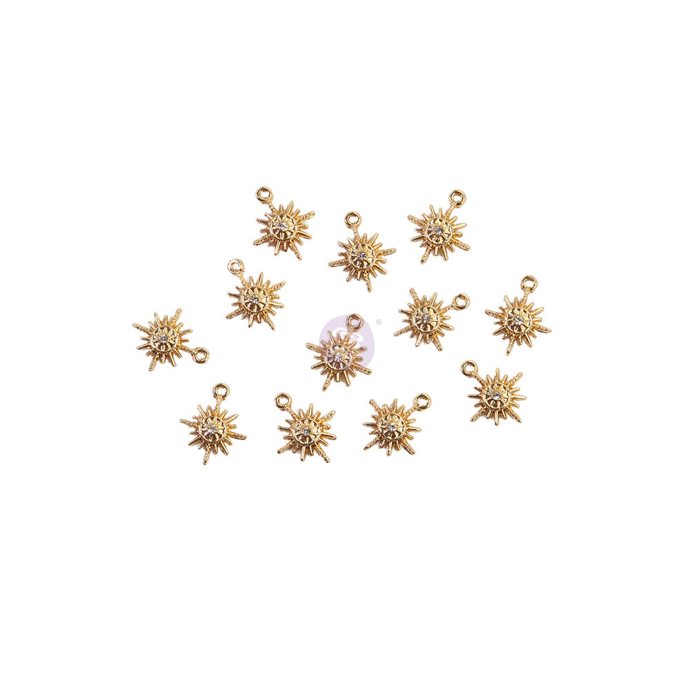 SUGAR COOKIE CHRISTMAS COLLECTION METAL CHARMS – SNOWFLAKES – 12 PCS