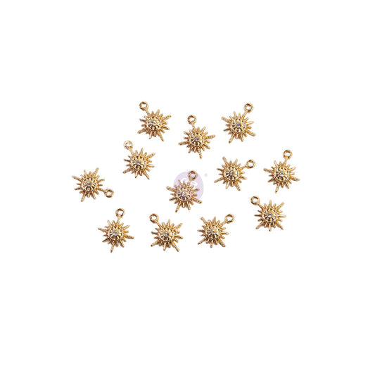 SUGAR COOKIE CHRISTMAS COLLECTION METAL CHARMS – SNOWFLAKES – 12 PCS