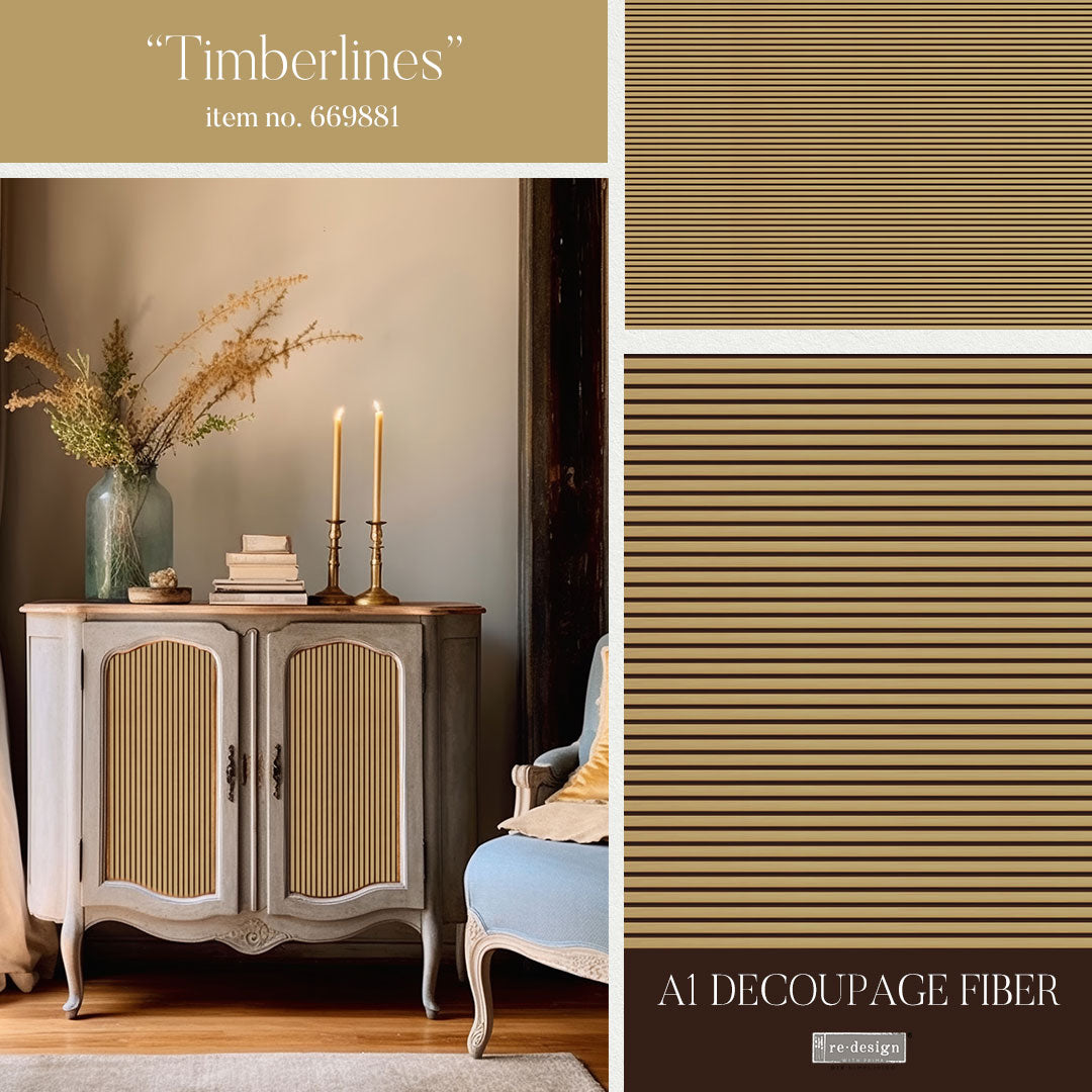 Timber Lines - A1 Decoupage Fiber - EXCLUSIVE AND LIMITED DESIGN!