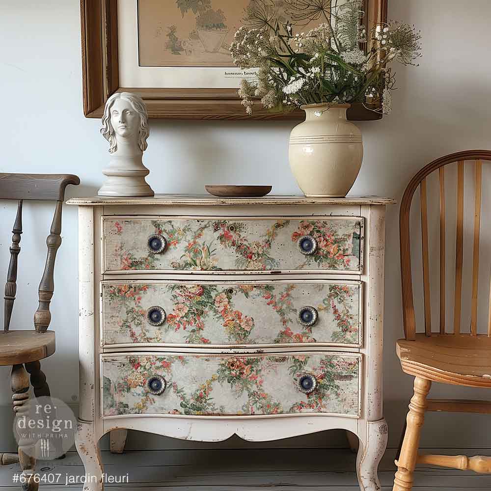 Double Delight Decoupage Fiber Paper Set - Jardin Fleuri