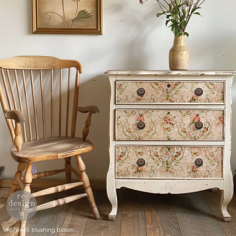 Double Delight Decoupage Fiber Paper Set - Blushing Bloom