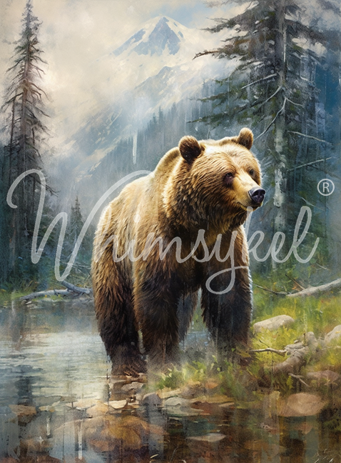 Huckle Beary - Decoupage Tissue Paper 21" x 29"