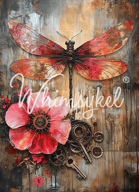 Industrial Bloom - Decoupage Tissue Paper 20" x 14"