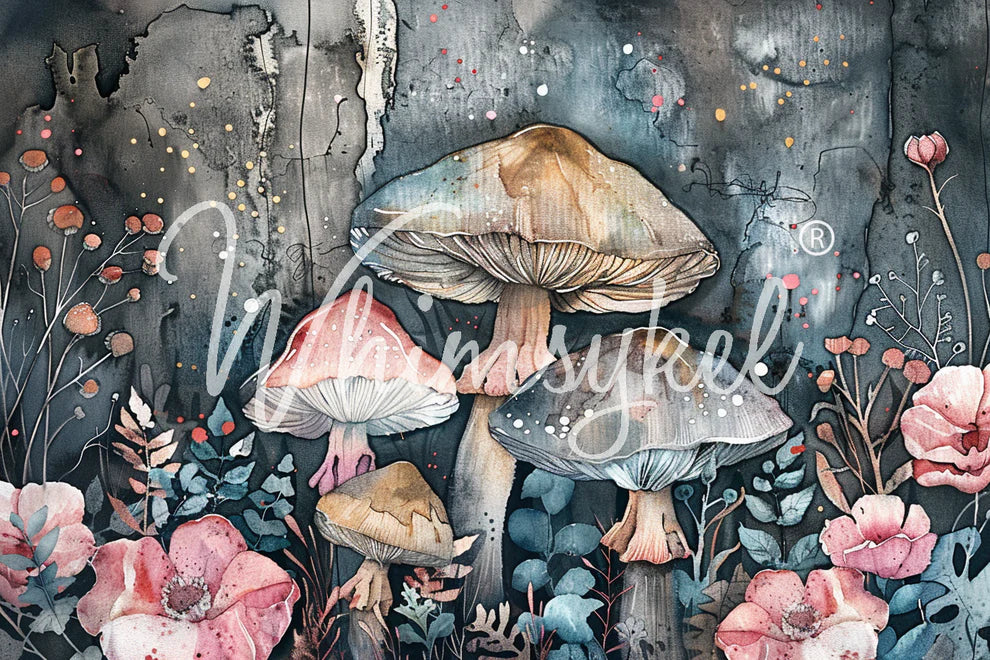 Mushroom Serenade - Decoupage Tissue Paper 29" x 21"