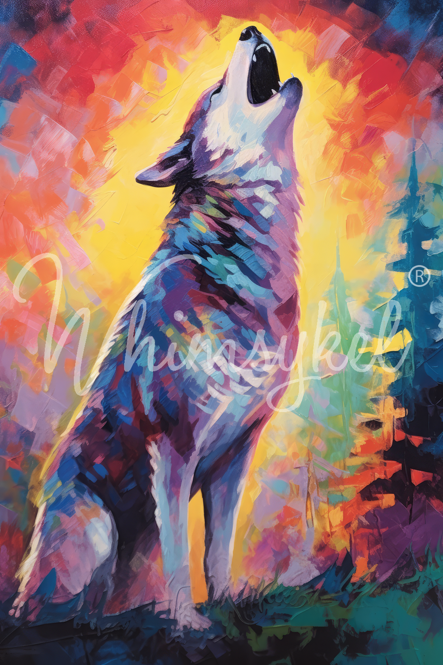 Twilight Howl - Decoupage Tissue Paper 21" x 29"