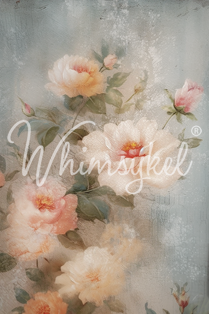 Weathered Roses - Decoupage Tissue Paper 21" x 29"