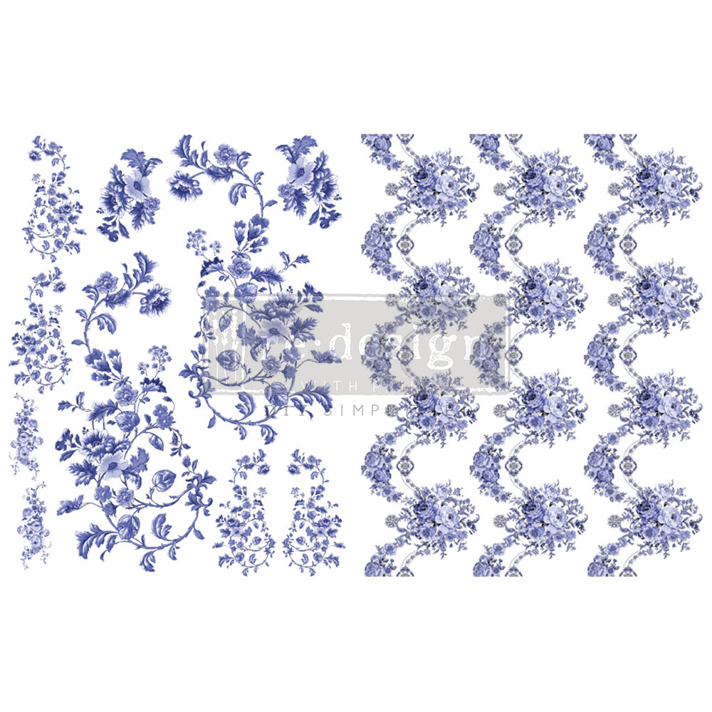 Azure Florals II - H2O Transfers
