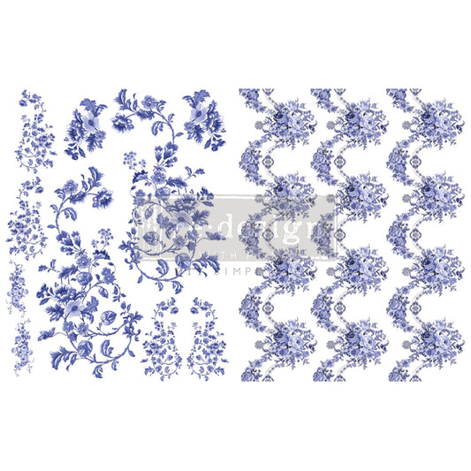Azure Florals II - H2O Transfers