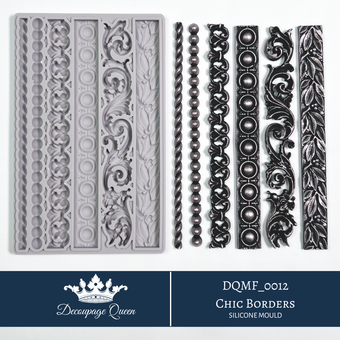 Decoupage Queen Silicone Mould- Chic Borders - Limited Edition