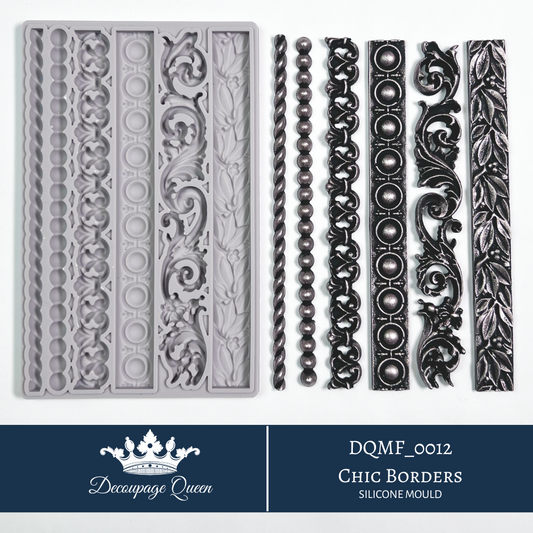 Decoupage Queen Silicone Mould- Chic Borders - Limited Edition