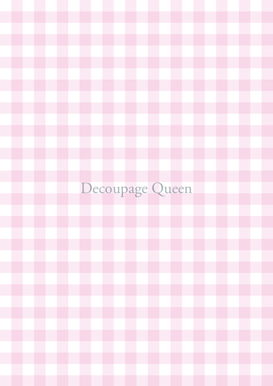 Pink Gingham by Decoupage Queen