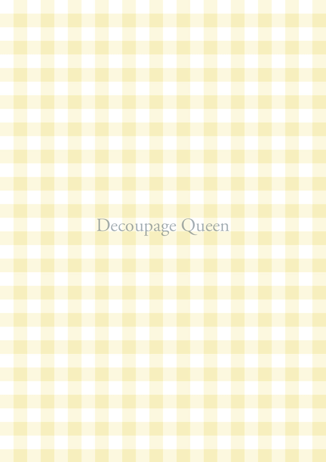 Yellow Gingham by Decoupage Queen