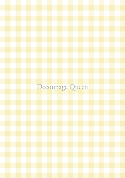 Yellow Gingham by Decoupage Queen