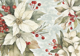 Decoupage Queen Dainty and the Queen - Frosty Flowers Rice Paper