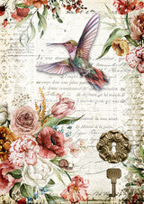 Decoupage Queen Rice Paper - Teresa Rene Art - Colorful Blooms