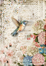 Decoupage Queen Rice Paper - Teresa Rene Art - Flowers and Lace