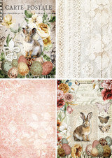 Decoupage Queen Rice Paper - Teresa Rene Art - Vintage Easter Four Pack