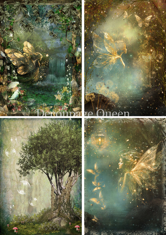 Decoupage Queen Rice Paper - Teresa Rene Art - Enchanted Four Pack