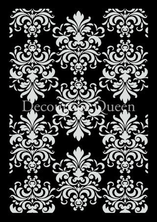 Decoupage Queen Stencil - Damask