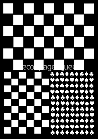 Decoupage Queen Stencil - Check Mate