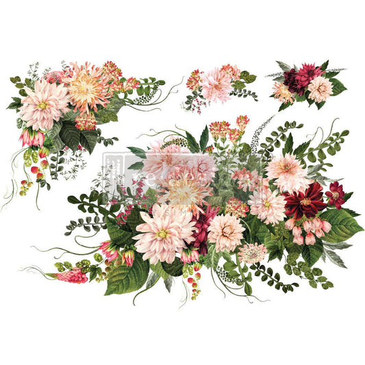 Dahlia Forever Transfer - Redesign with Prima Transfer - Limited Release